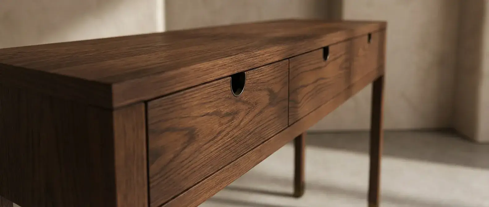 Natural wood grain furniture detail